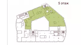 Аренда офиса 1282.7 кв.метров, 5 этаж-99. План объекта