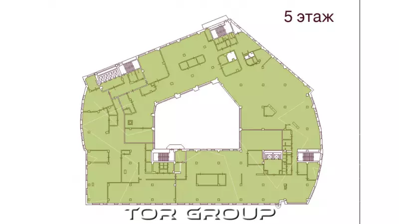 Аренда офиса 3012 кв.метров, 5 этаж-99. План объекта