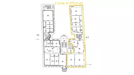 Аренда офиса 271.3 кв.метров, 2 этаж-99. План объекта