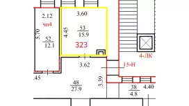 Аренда офиса 15.9 кв.метров, 3 этаж-99. План объекта