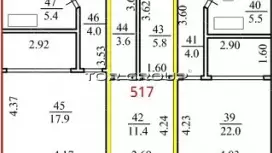 Аренда офиса 20.8 кв.метров, 5 этаж-99. План объекта