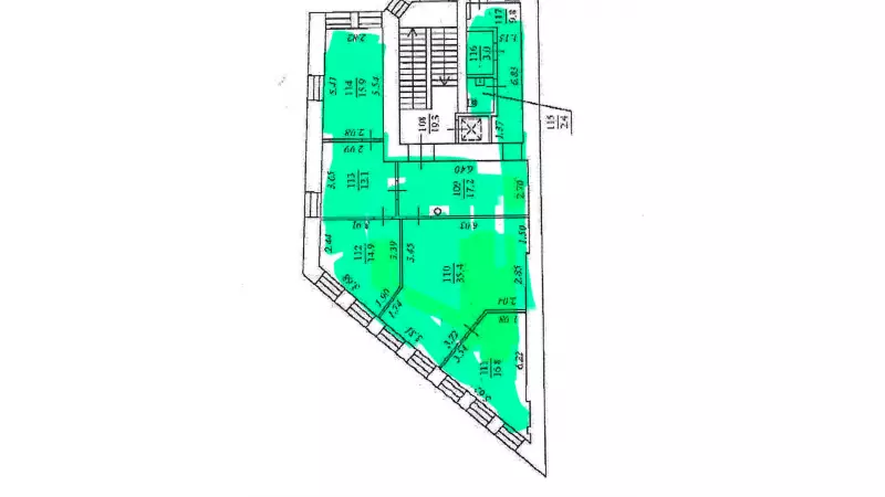 Аренда офиса 133 кв.метров, 5 этаж-99. План объекта