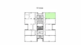 Аренда офиса 62 кв.метров, 12 этаж-99. План объекта