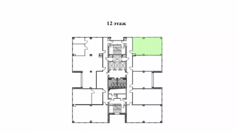 Аренда офиса 62 кв.метров, 12 этаж-99. План объекта
