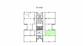 Аренда офиса 62 кв.метров, 12 этаж-99. План объекта