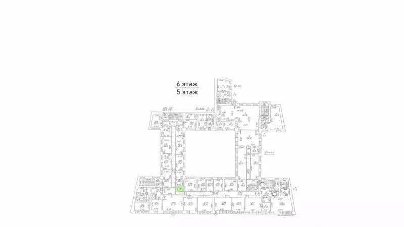 Аренда офиса 6.3 кв.метров, 5 этаж-99. План объекта