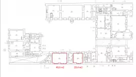 Аренда офиса 78 кв.метров, 1 этаж-99. План объекта