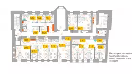 Аренда офиса 415 кв.метров, 3 этаж-999. План поэтажный