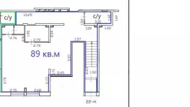Аренда помещения 89 кв.метров, 1 этаж-99. План объекта