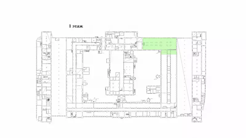 Масштабное помещение 1212 м&sup2;, 1 эт. Потолок 12 м.-99. План объекта