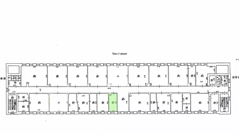 Аренда офиса 14.4 кв.метров, 2 этаж-99. План объекта