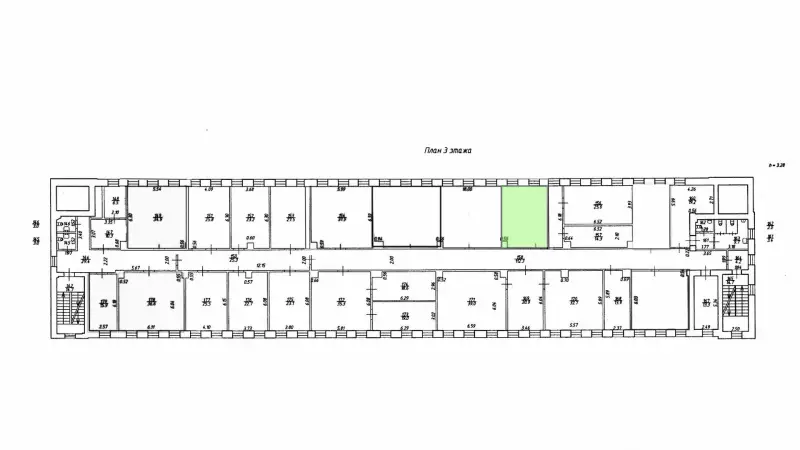 Аренда офиса 22 кв.метров, 3 этаж-99. План объекта