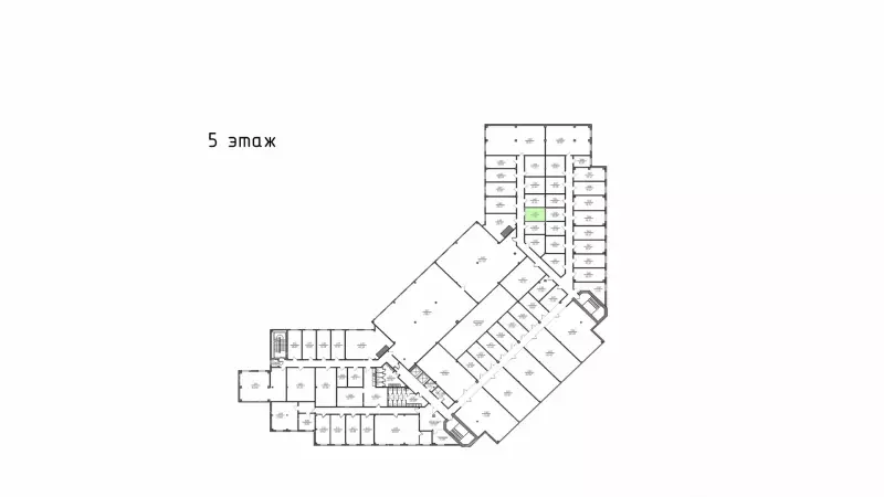 Аренда офиса 12.4 кв.метров, 5 этаж-99. План объекта