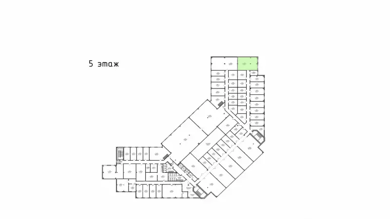 Аренда офиса 58.5 кв.метров, 5 этаж-99. План объекта