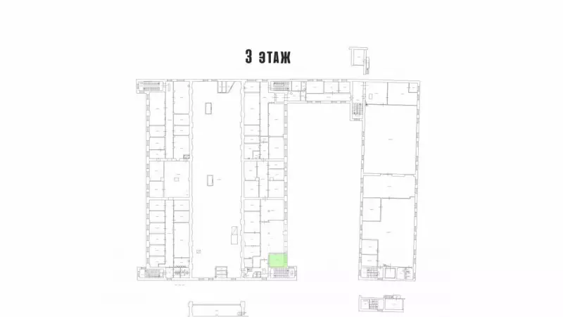 Аренда офиса 19.6 кв.метров, 3 этаж-99. План объекта
