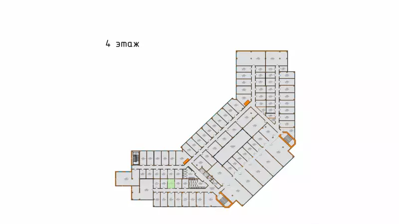 Аренда офиса 11.71 кв.метров, 4 этаж-99. План объекта
