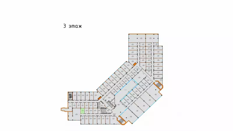 Аренда офиса 11.6 кв.метров, 3 этаж-99. План объекта