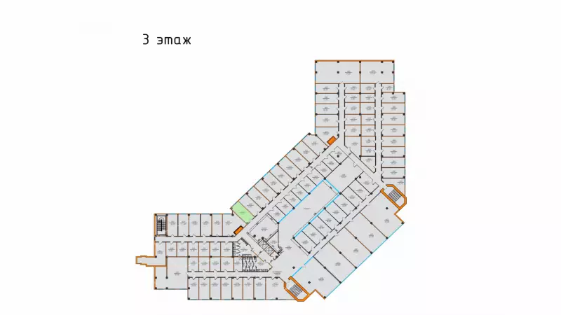 Аренда офиса 20.3 кв.метров, 3 этаж-99. План объекта