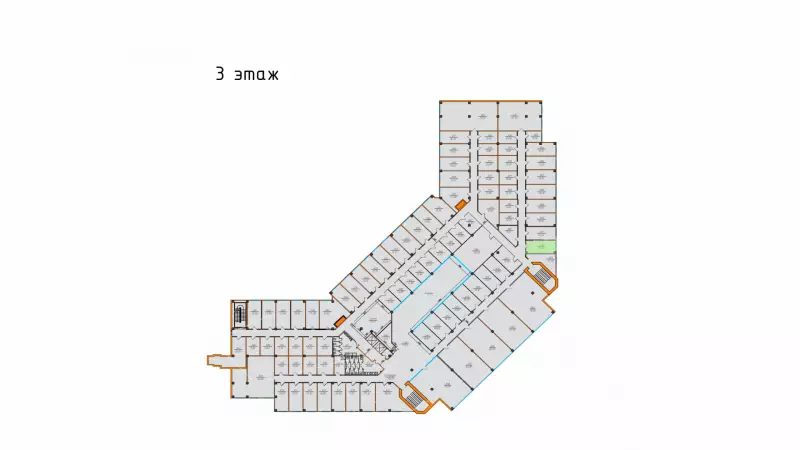 Аренда офиса 19.7 кв.метров, 3 этаж-99. План объекта