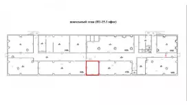Аренда офиса 35.3 кв.метров, Цоколь этаж-99. План объекта