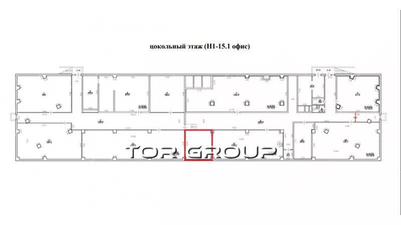 Аренда офиса 35.3 кв.метров, Цоколь этаж-99. План объекта