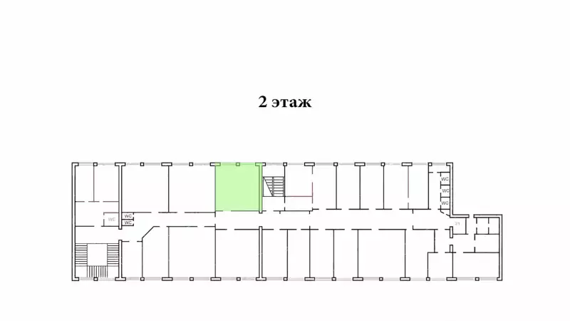 Аренда офиса 30.6 кв.метров, 2 этаж-99. План объекта