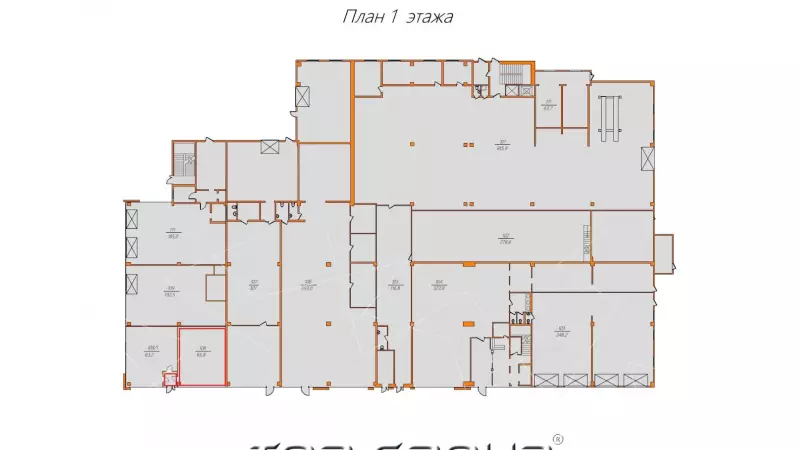 Аренда универсального помещения 65.8 кв.м, 1 этаж-99. План объекта
