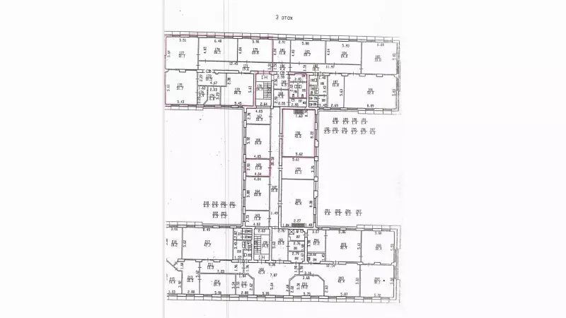 Аренда офиса 50 кв.метров, 3 этаж-999. План поэтажный
