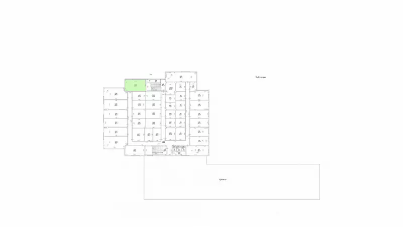Аренда офиса 25.3 кв.метров, 3 этаж-99. План объекта
