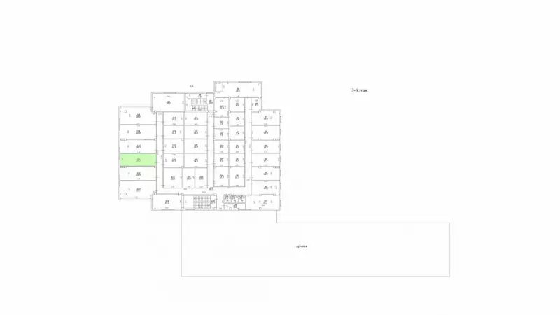 Аренда офиса 20.2 кв.метров, 3 этаж-99. План объекта