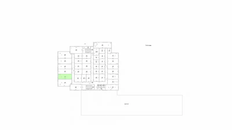 Аренда офиса 20.9 кв.метров, 3 этаж-99. План объекта