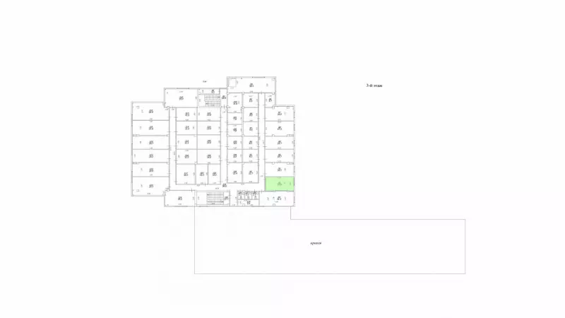 Аренда офиса 21.1 кв.метров, 3 этаж-99. План объекта