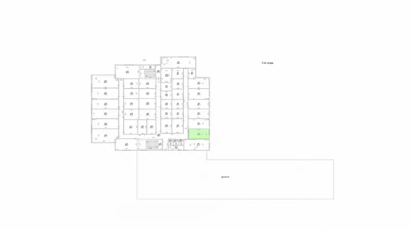 Аренда офиса 17 кв.метров, 3 этаж-99. План объекта