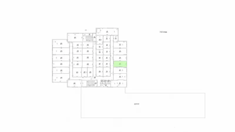 Аренда офиса 15.7 кв.метров, 3 этаж-99. План объекта