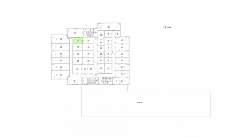 Аренда офиса 11.5 кв.метров, 3 этаж-99. План объекта