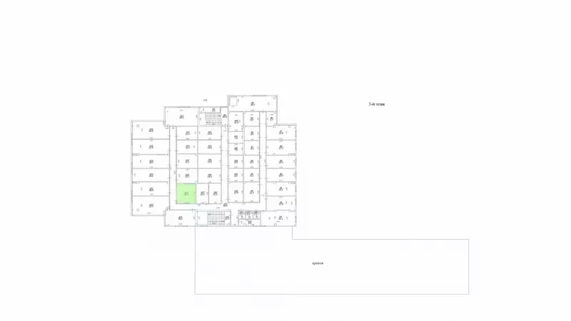 Аренда офиса 16 кв.метров, 3 этаж-99. План объекта