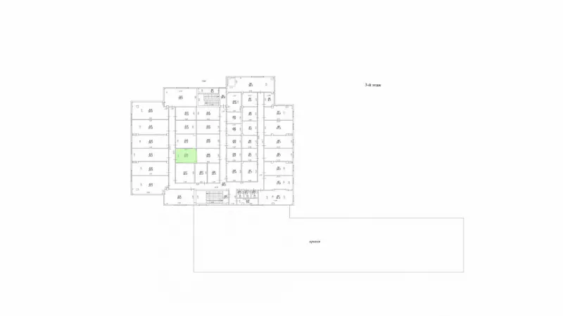 Аренда офиса 12.2 кв.метров, 3 этаж-99. План объекта