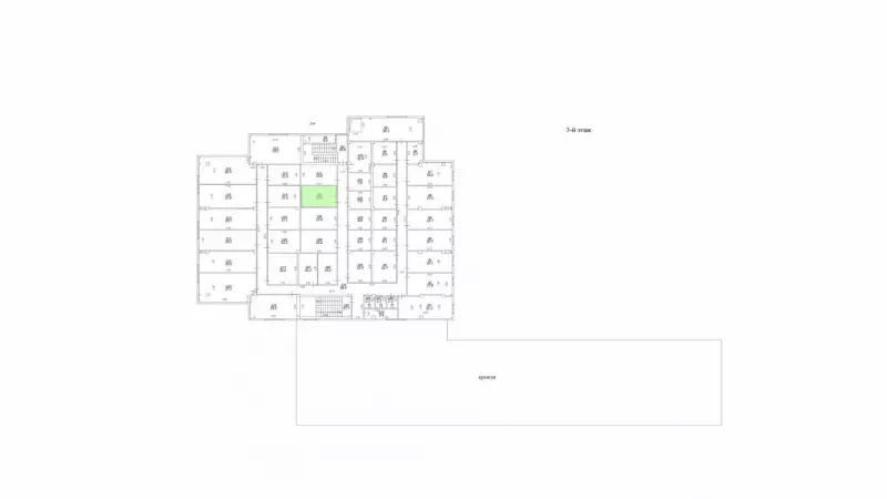 Аренда офиса 13 кв.метров, 3 этаж-99. План объекта