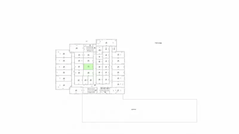 Аренда офиса 13.9 кв.метров, 3 этаж-99. План объекта
