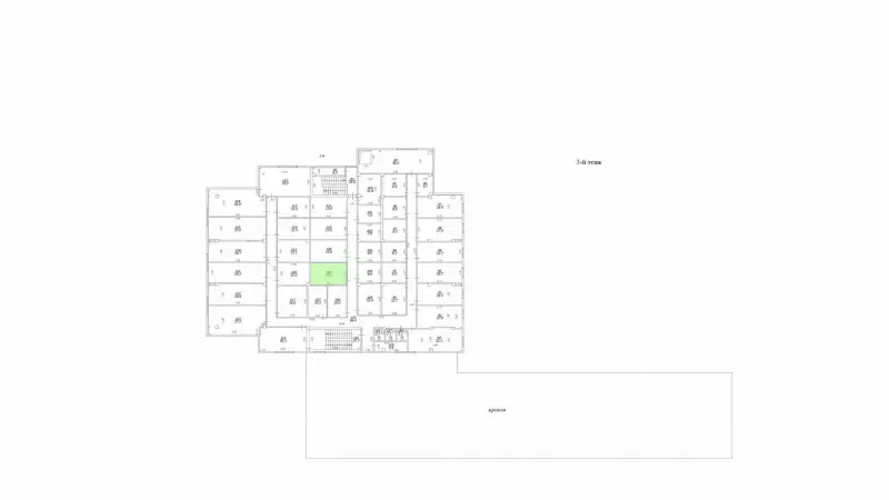 Аренда офиса 14 кв.метров, 3 этаж-99. План объекта
