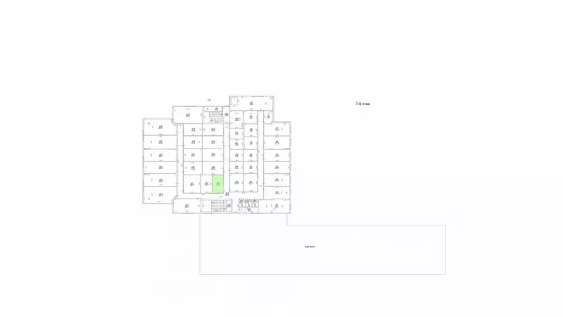 Аренда офиса 10.2 кв.метров, 3 этаж-99. План объекта
