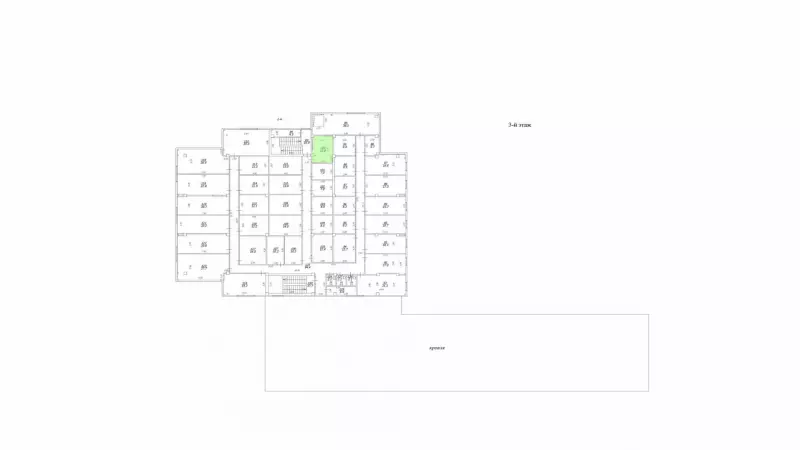 Аренда офиса 11.8 кв.метров, 3 этаж-99. План объекта