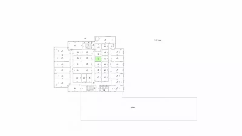 Аренда офиса 7 кв.метров, 3 этаж-99. План объекта