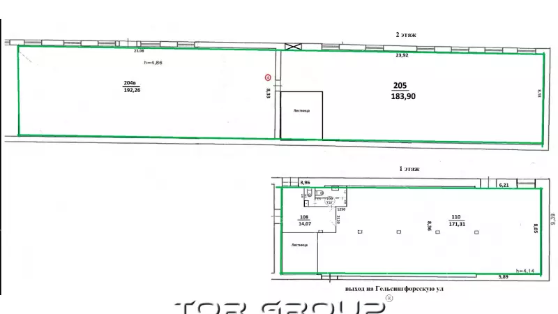 Аренда универсального помещения 560 кв.м, 1 этаж-99. План объекта