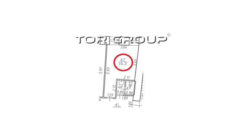 Аренда офиса 16.3 кв.метров, 2 этаж-99. План объекта