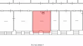 Аренда офиса 45.2 кв.метров, 3 этаж-99. План объекта