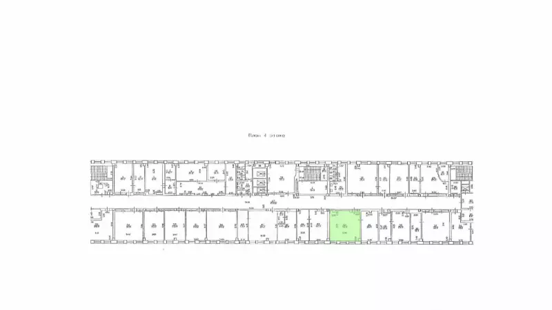 Аренда офиса 33.3 кв.метров, 4 этаж-99. План объекта