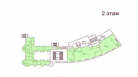 Аренда офиса 1401.7 кв.метров, 2 этаж-99. План объекта