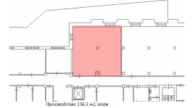 Аренда склада 136.5 кв.метров, 2 этаж-99. План объекта